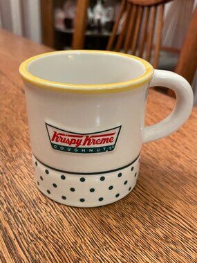 Krispy Kreme Coffee Cup Mug with 3-D Doughnut in bottom 8 ounces